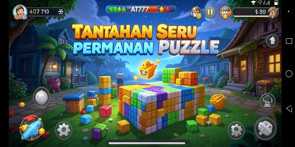 Screenshot AT777 menampilkan gameplay Puzzle yang menarik dan menantang.