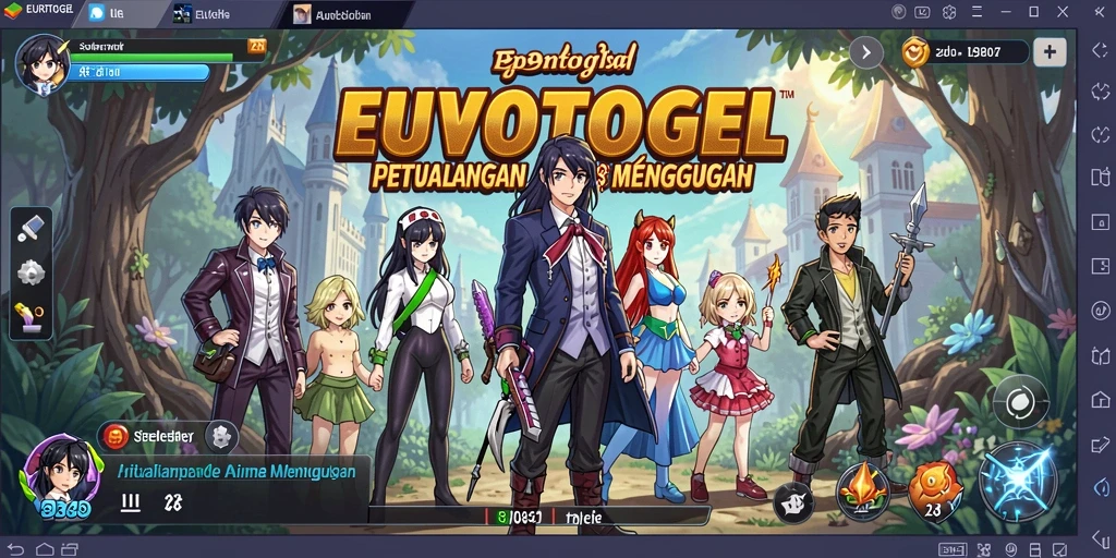 Tampilan screenshot EUROTOGEL dengan aksi karakter Anime yang seru.