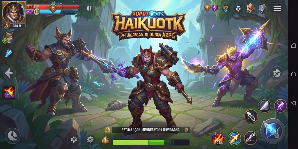 Tampilan menarik dari gameplay HAIKUOTK yang penuh aksi ARPG.
