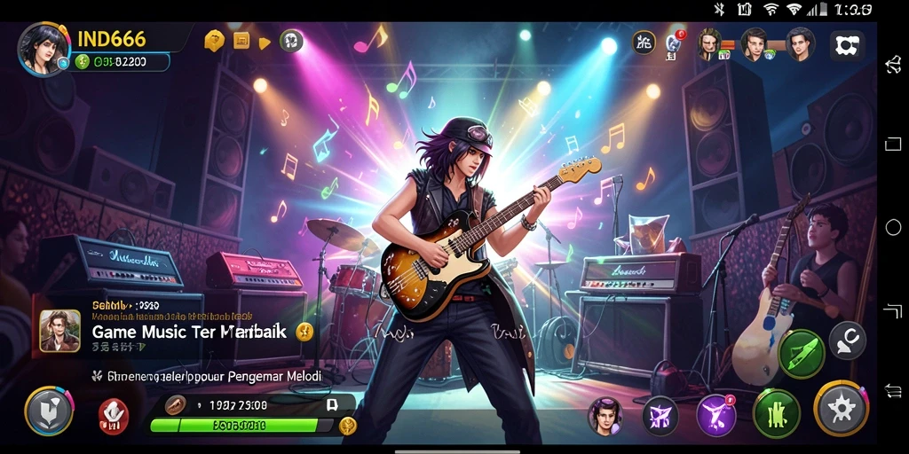 Tampilan gameplay <strong>IND666</strong> yang menarik dengan nuansa musik yang dinamis.