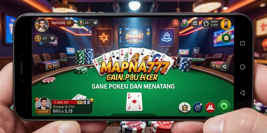 Tampilan menarik dan seru dari gameplay Poker di MAPNA777.