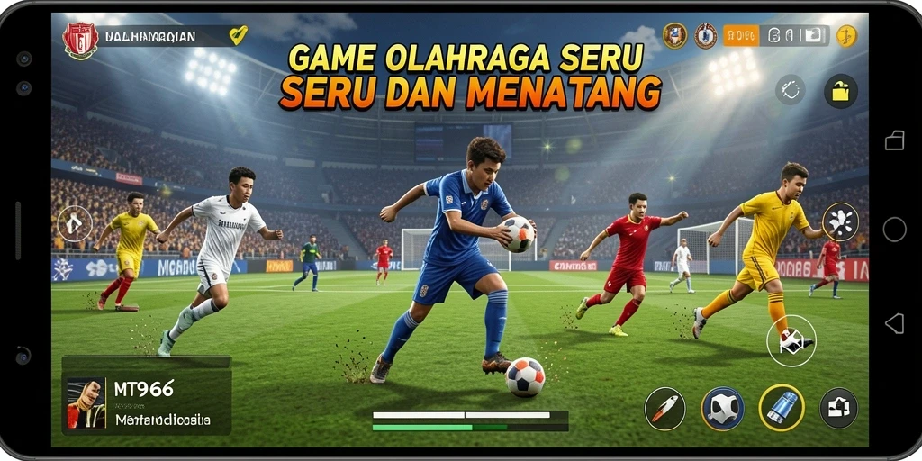 Tampilan gameplay seru dalam game olahraga MT966 yang menampilkan aksi real-time.