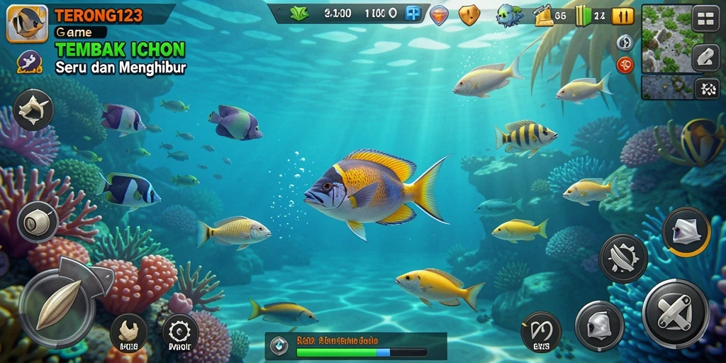 Gameplay seru Tembak Ikan di TERONG123.
