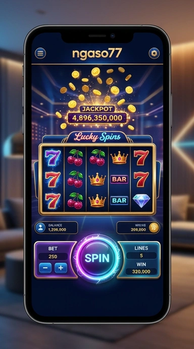Screenshot antar muka aplikasi ngaso77 yang menampilkan kemudahan navigasi.